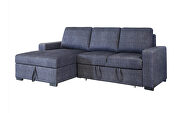 Dark gray fabric upholstery left chaise sectional sofa by Whiteline  additional picture 3
