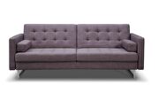 Sofa bed gray fabric stainless steel legs additional photo 2 of 4
