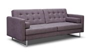 Sofa bed gray fabric stainless steel legs by Whiteline  additional picture 3