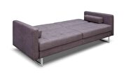Sofa bed gray fabric stainless steel legs additional photo 4 of 4