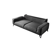 Dark gray linen fabric upholstery sofa bed by Whiteline  additional picture 3