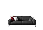 Dark gray linen fabric upholstery sofa bed by Whiteline  additional picture 5