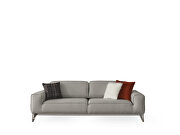 Light gray linen fabric upholstery sofa bed by Whiteline  additional picture 2