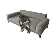 Light gray linen fabric upholstery sofa bed by Whiteline  additional picture 5
