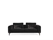 Black fabric and smokey nickel legs sofa by Whiteline  additional picture 2