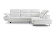 Sectional white top grain Italian leather additional photo 3 of 3
