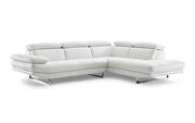 Sectional white top grain Italian leather additional photo 4 of 3