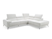 Sectional white top grain Italian leather additional photo 3 of 2