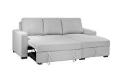 Dark gray fabric upholstery right chaise sectional sofa by Whiteline  additional picture 4