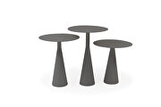 3pc set round top side table by Whiteline  additional picture 2