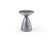 Brushed silver metal structure side table by Whiteline  additional picture 3