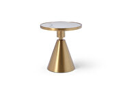 White marble top with gold frame side table by Whiteline  additional picture 3