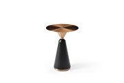 Brushed stainless-top in brass color side table by Whiteline  additional picture 4