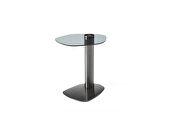 Glass top and brushed stainless-steel base side table by Whiteline  additional picture 5