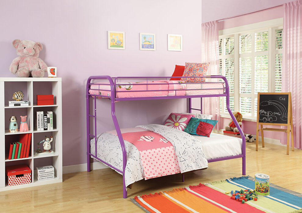 Purple twin/full bunk bed by Acme
