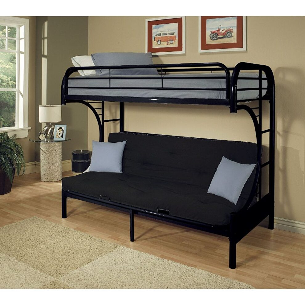 Black twin xl/queen/futon bunk bed by Acme