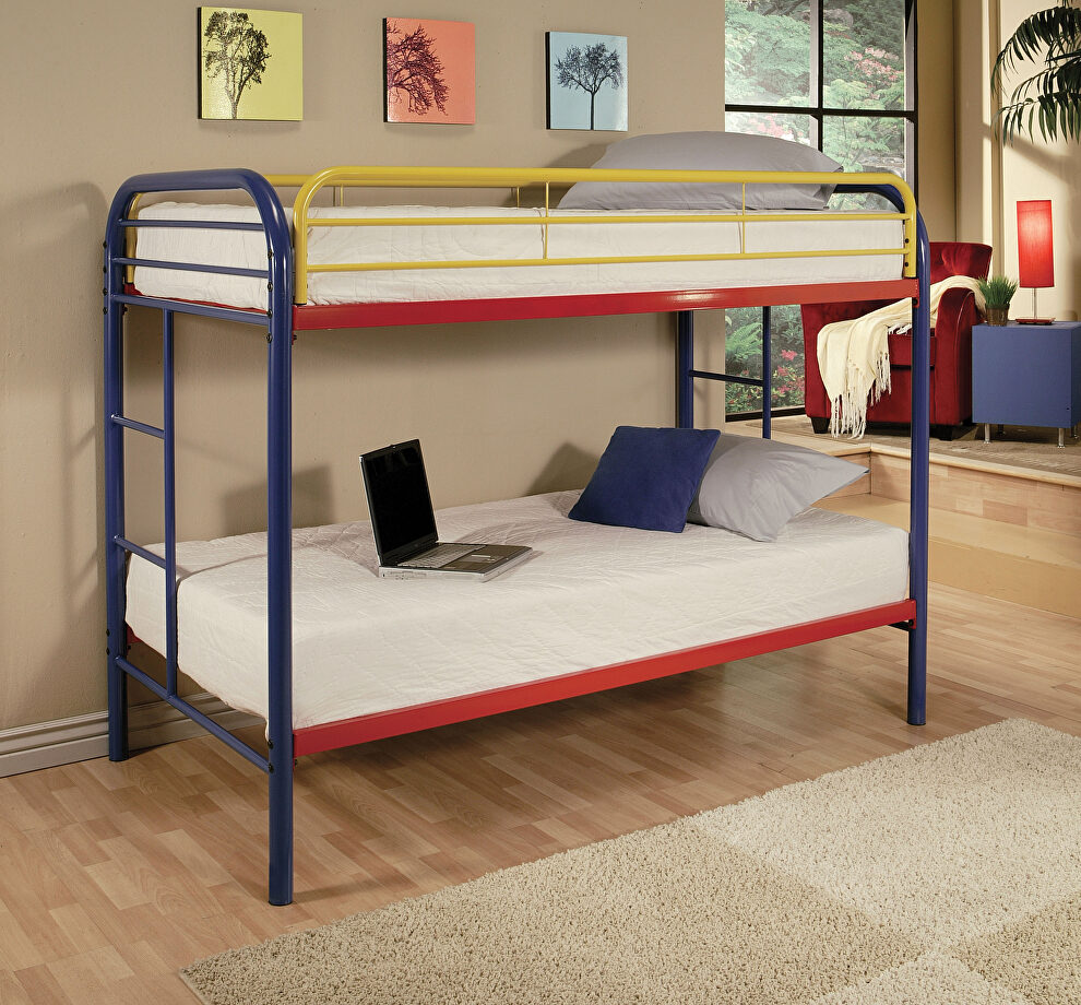 Rainbow twin/twin bunk bed by Acme