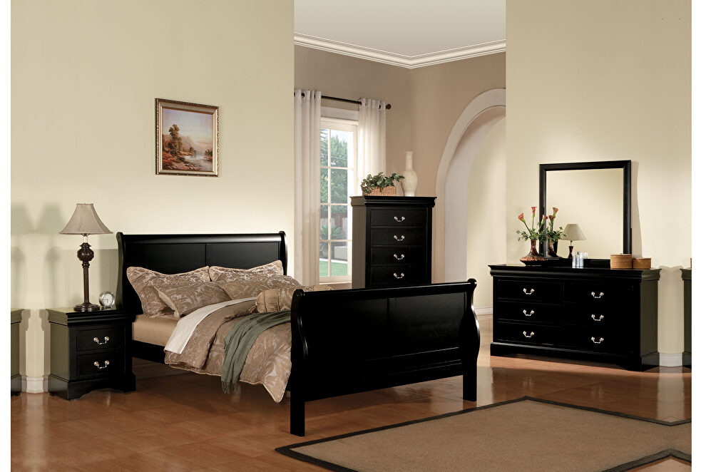 Black eastern king bed by Acme