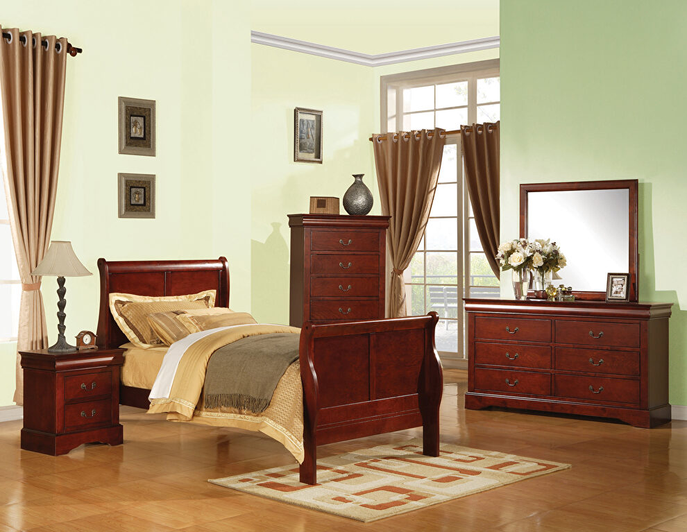 Cherry twin bed by Acme
