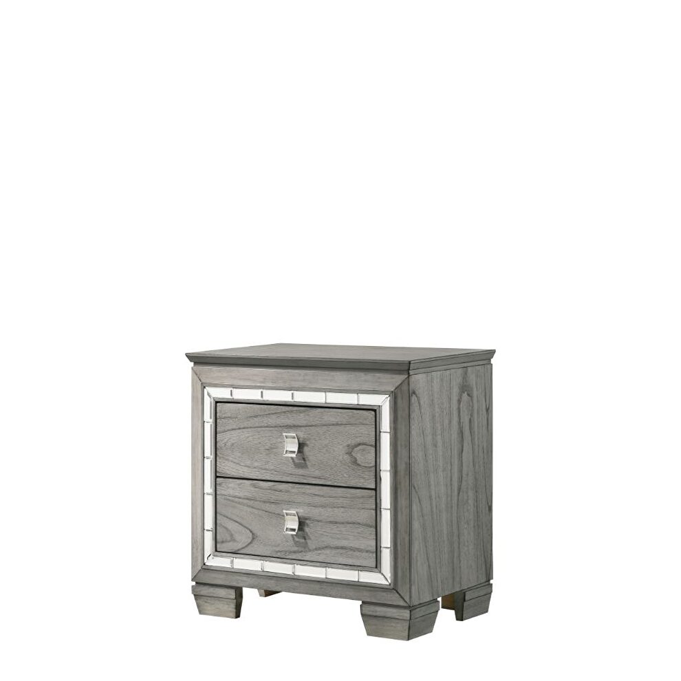 Light gray oak nightstand by Acme