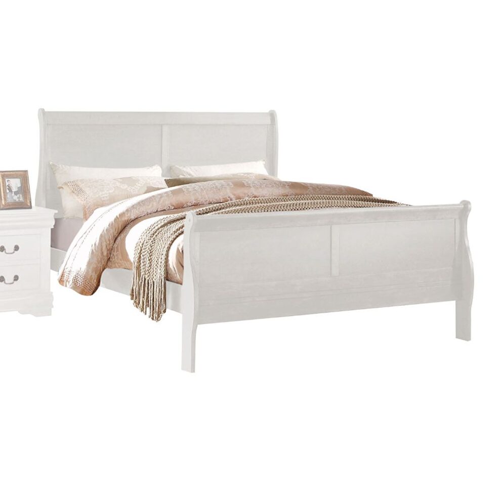 Casual style white twin bed by Acme