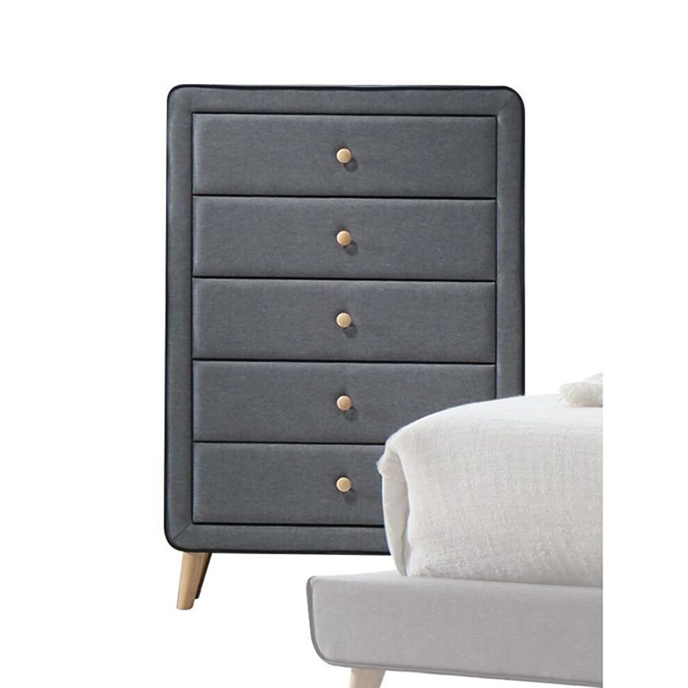 Light gray fabric chest by Acme