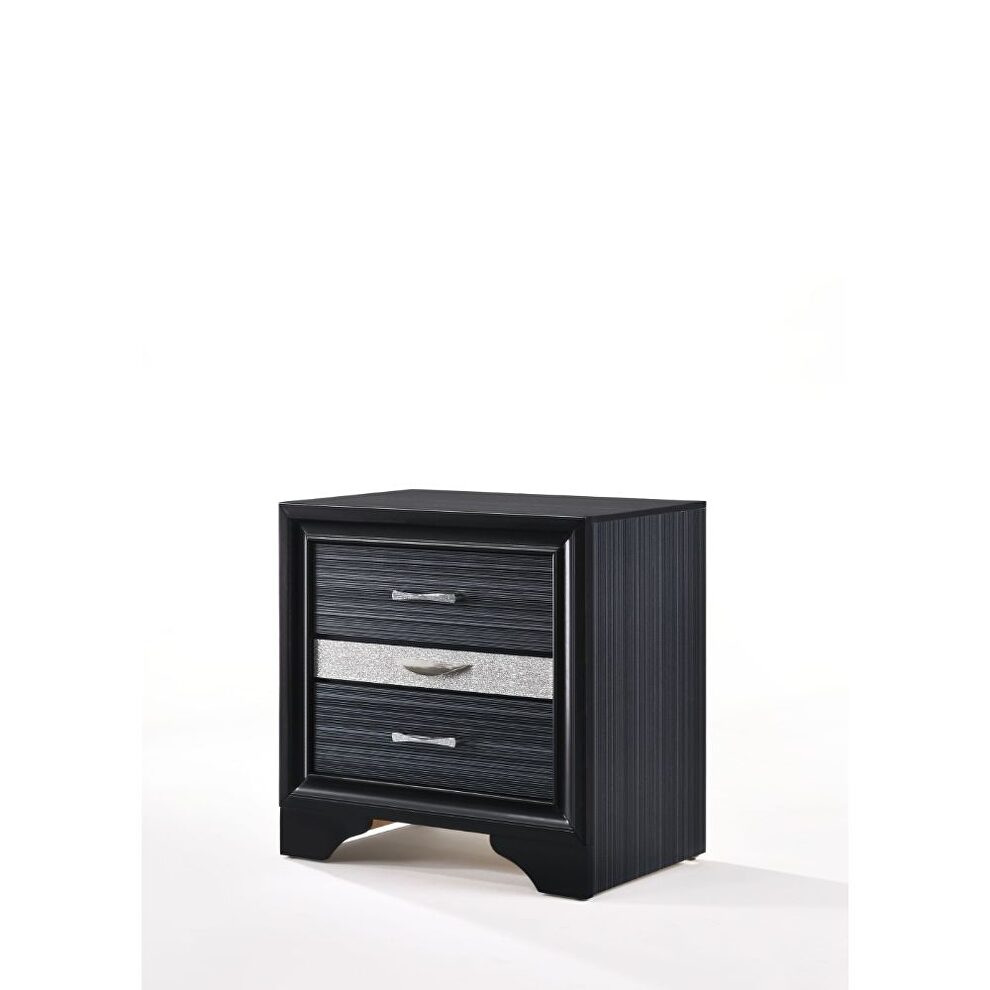 Black nightstand by Acme