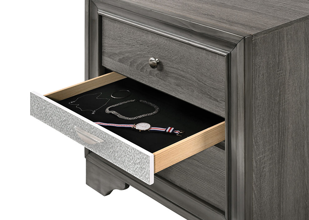 Gray nightstand by Acme