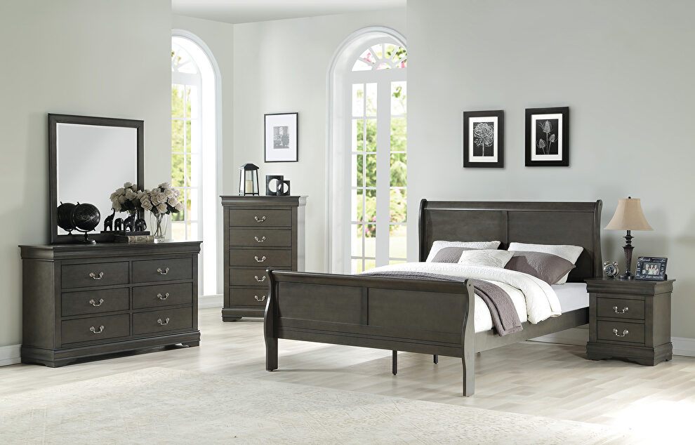 Antique gray full bed by Acme