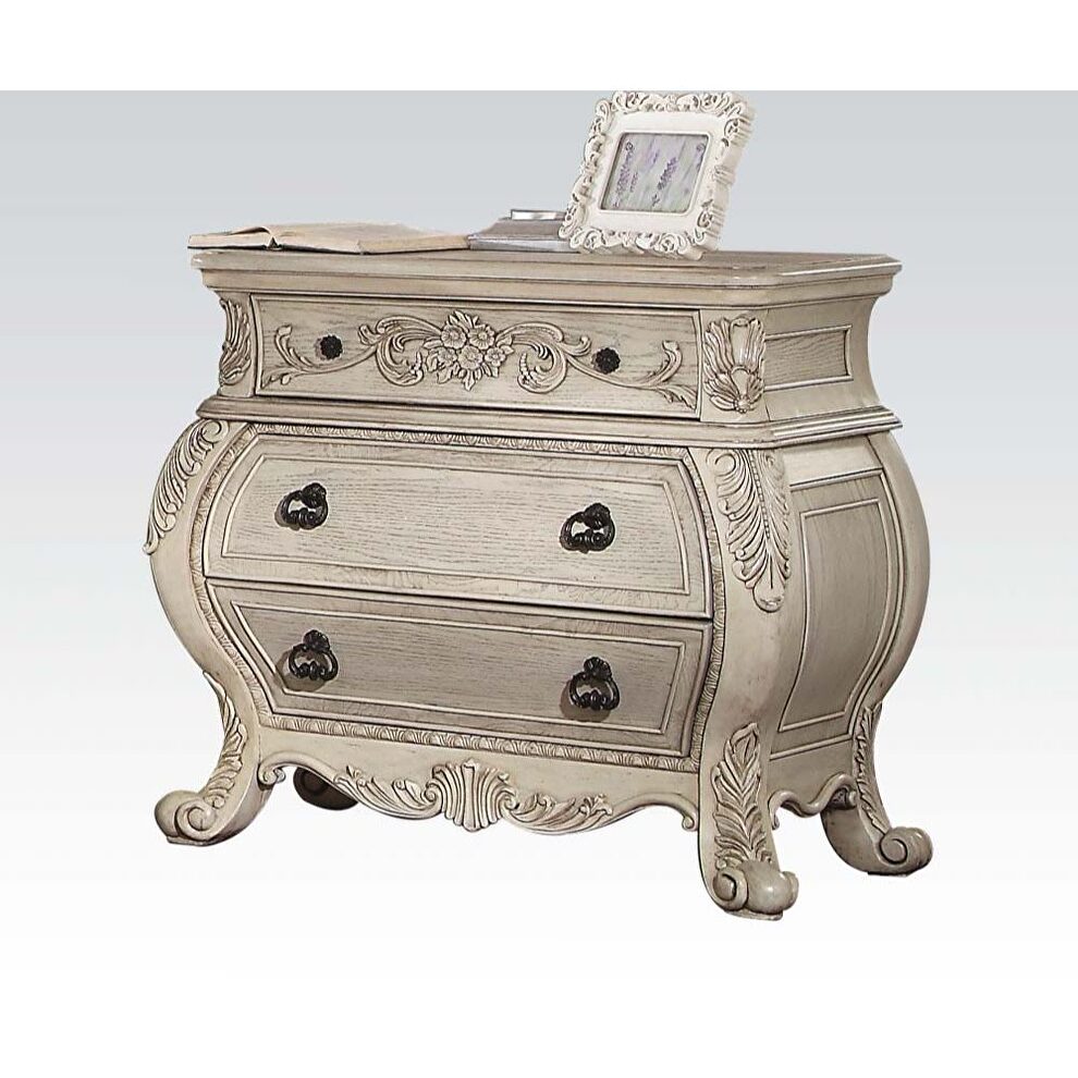Antique white nightstand by Acme