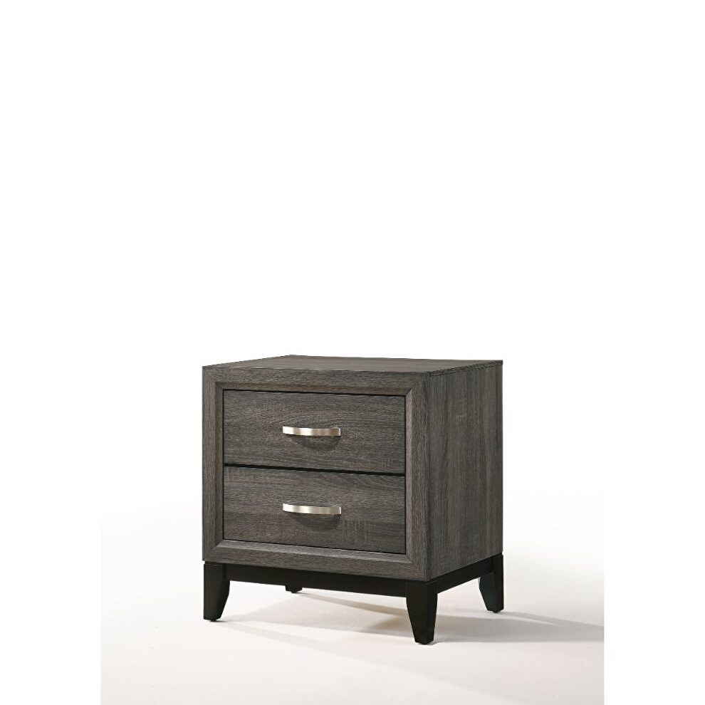 Weathered gray nightstand by Acme
