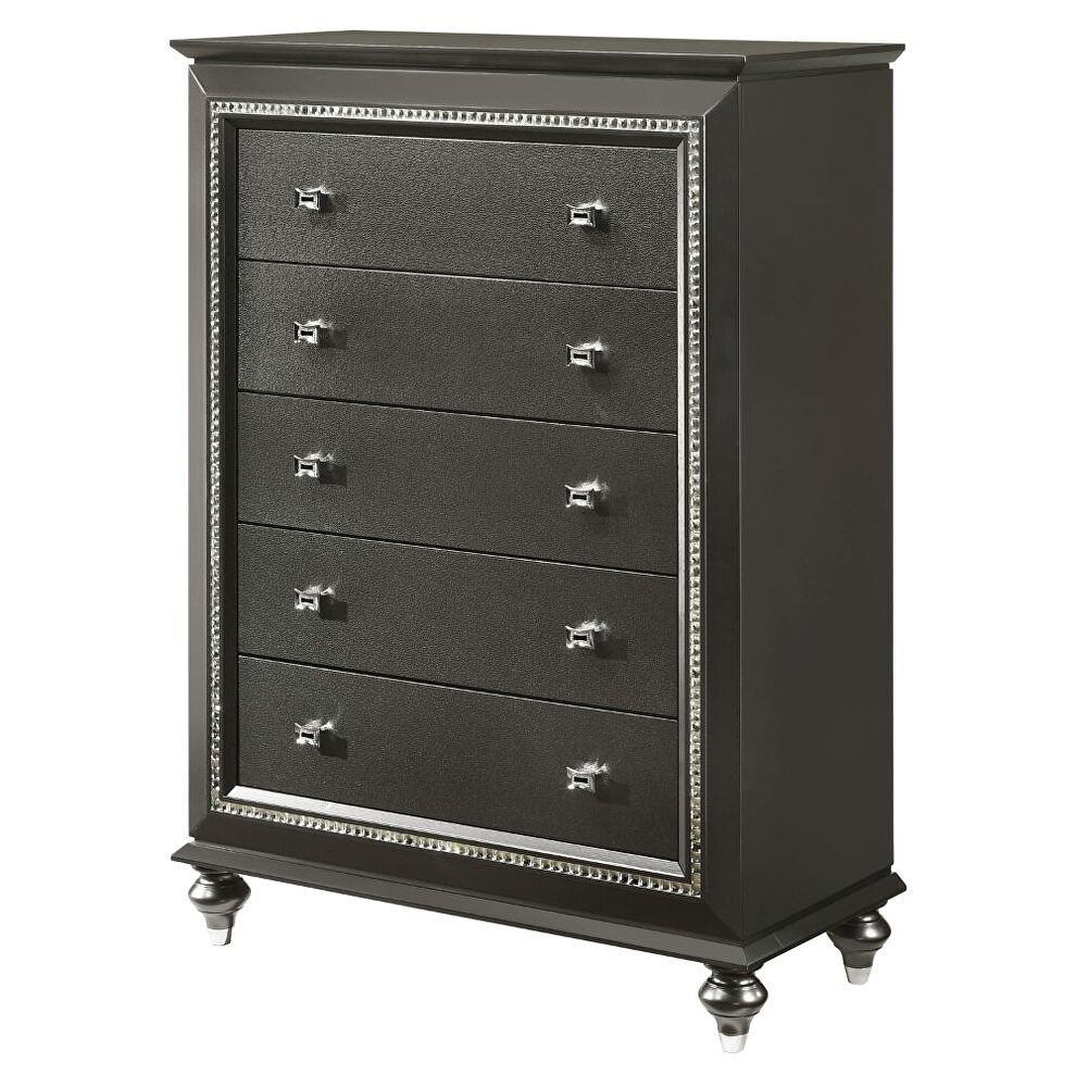 Metallic gray chest in casual style by Acme