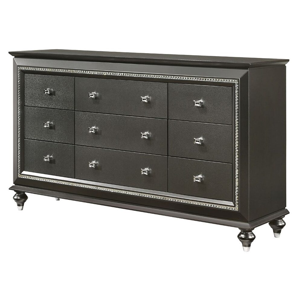 Metallic gray dresser in casual style by Acme