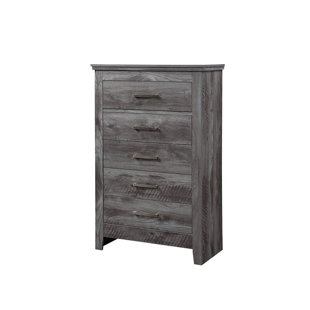 Rustic gray oak chest in distressed finish by Acme