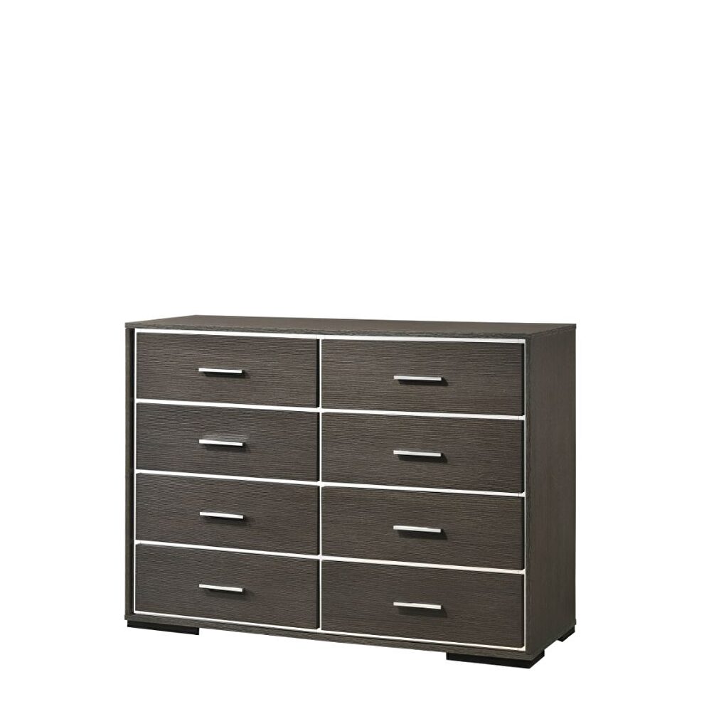 Gray oak dresser in casual size by Acme