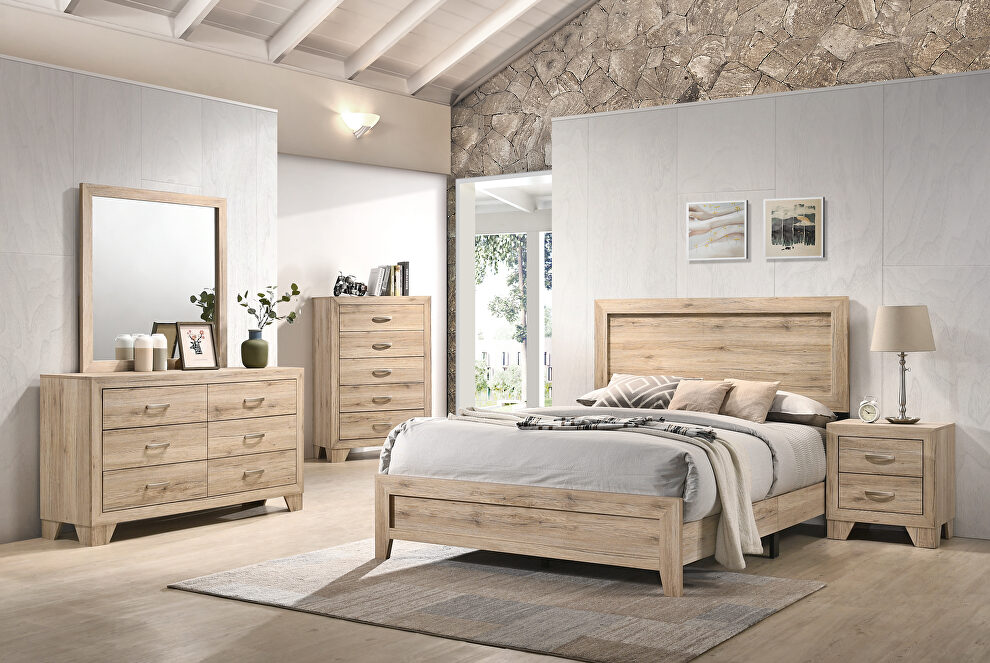 Natural king bed by Acme