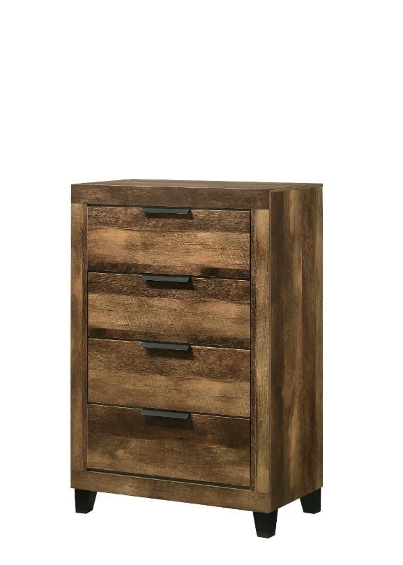 Rustic oak finish modern farmhouse style chest by Acme