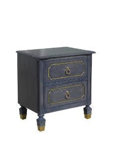Tobacco finish and gilded wooden trimming nightstand by Acme