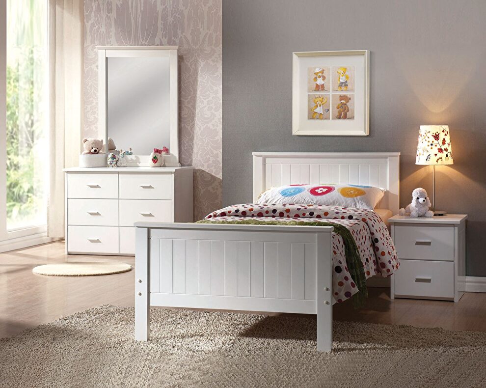 White twin bed by Acme