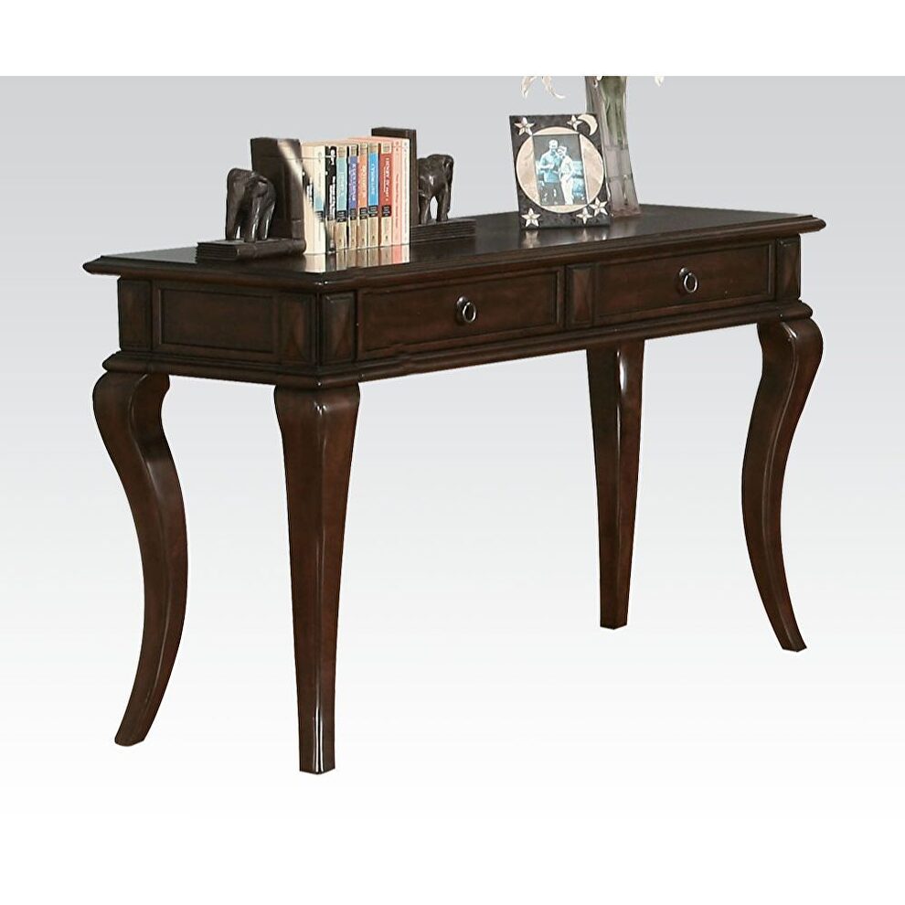 Walnut finish traditional sofa table w/ drawers by Acme