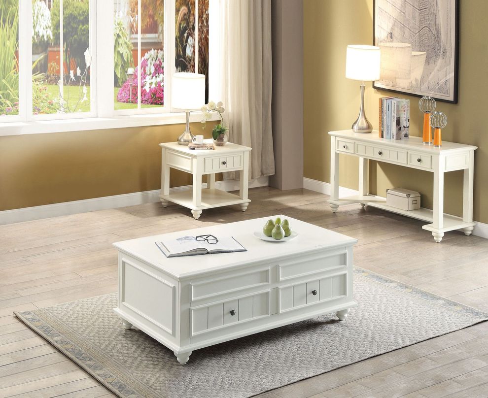 White washed finish lift top coffee table by Acme