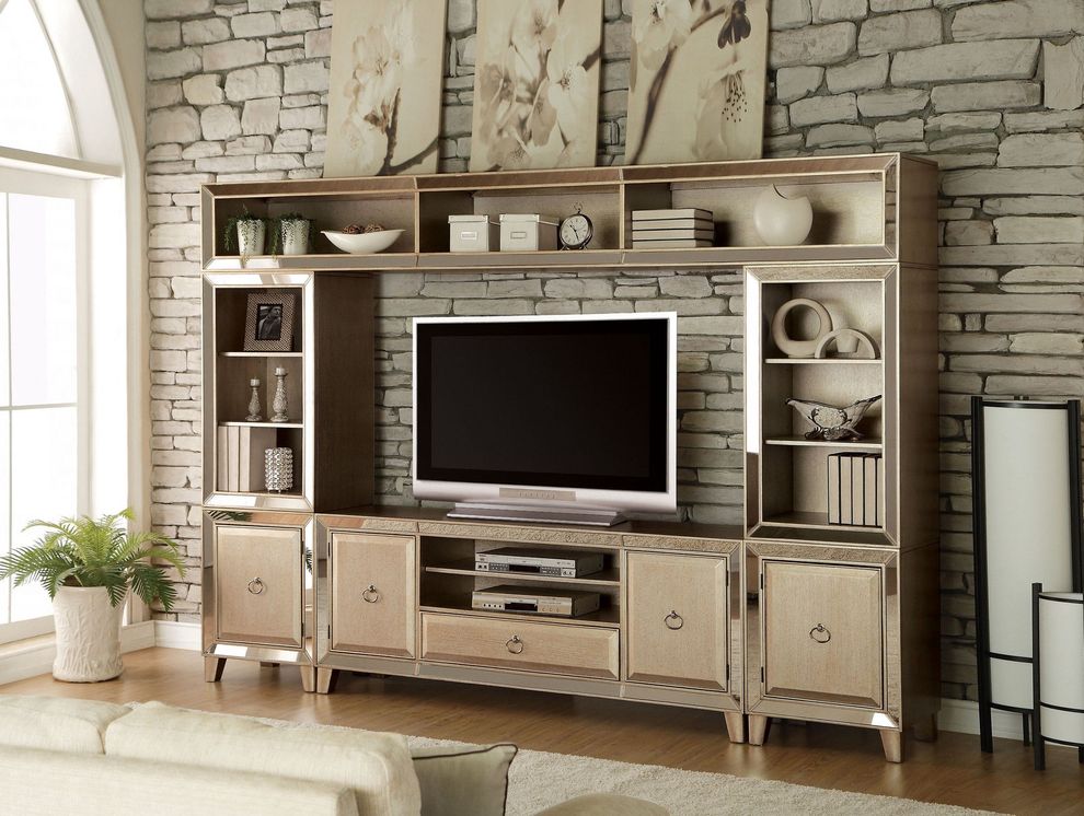 Antique gold finish wall-unit by Acme