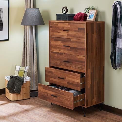 Walnut finish finest woods and veneers chest by Acme