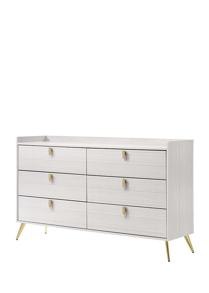 Black & white finish contemporary dresser by Acme