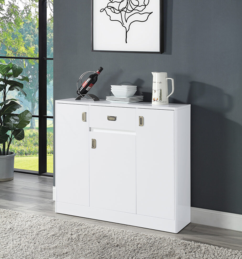 White high gloss finish server by Acme