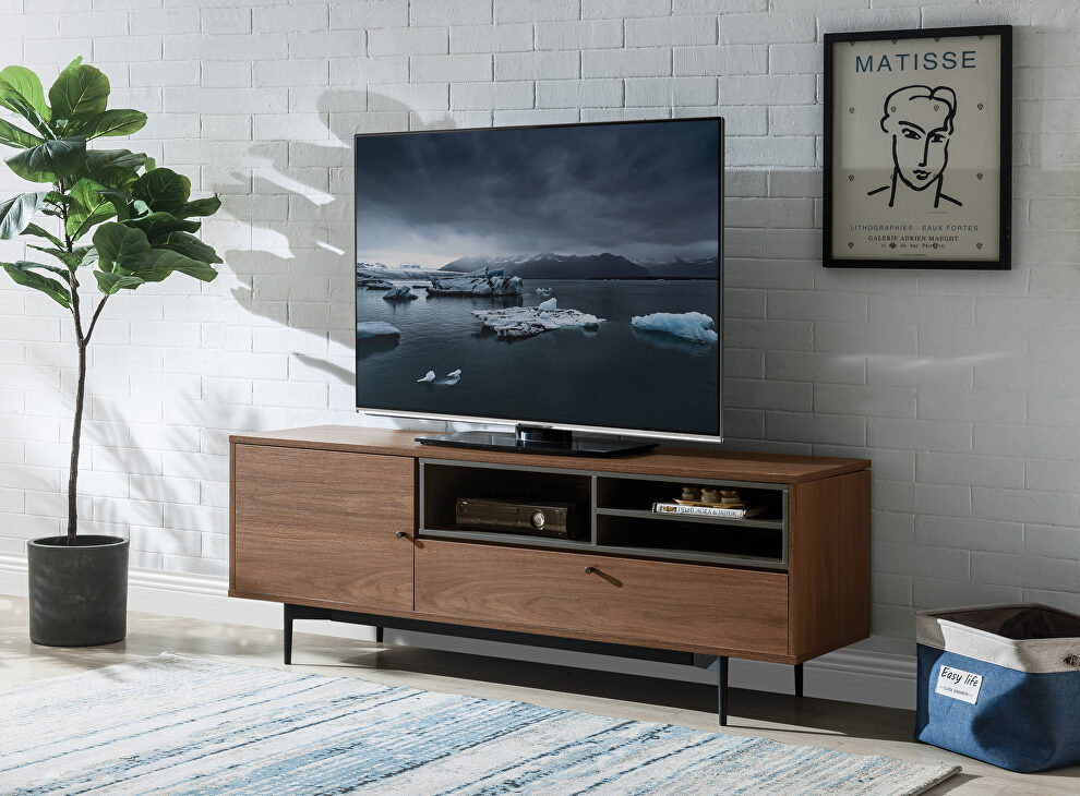 Brown finish modern style TV stand by Acme