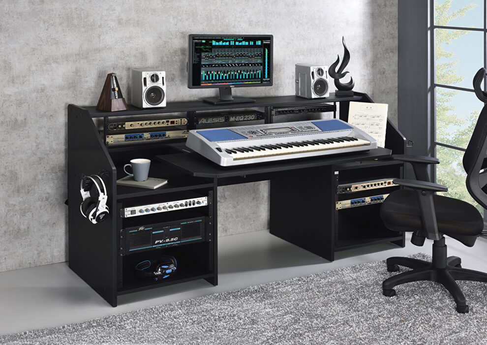 Black finish high-quality and sturdy frame music desk by Acme