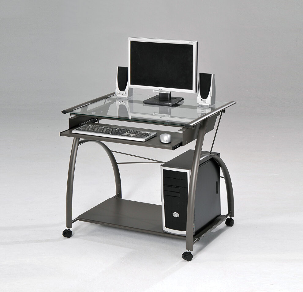 Pewter finish computer desk by Acme