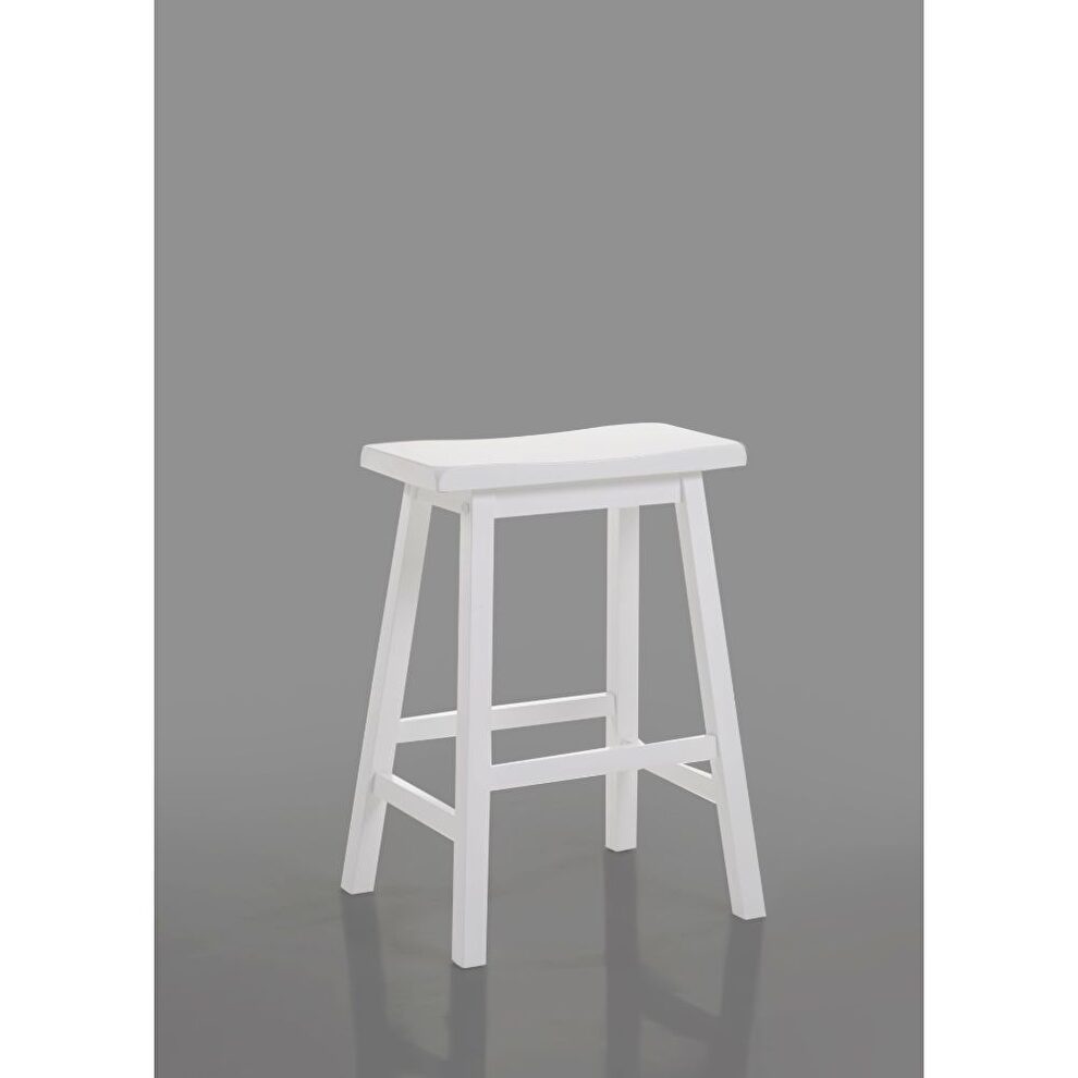 White counter height stool by Acme