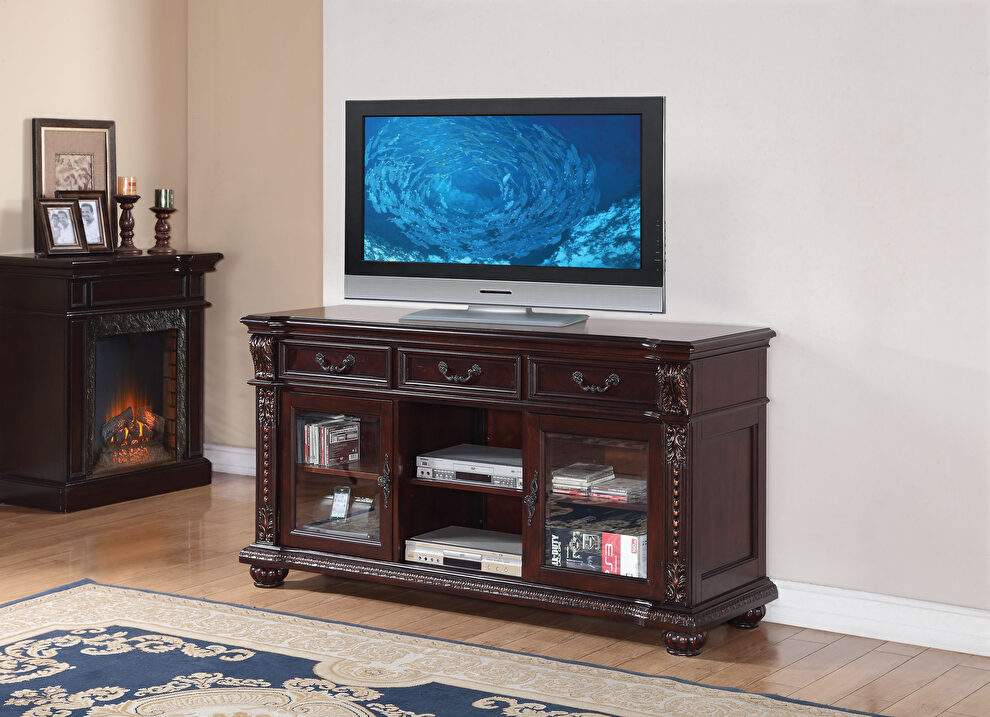 Cherry finish tv stand by Acme